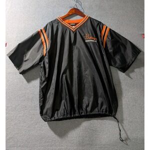 VTG Neff Bulldogs Zephyrhills Pullover Jacket Black Orange XL USA